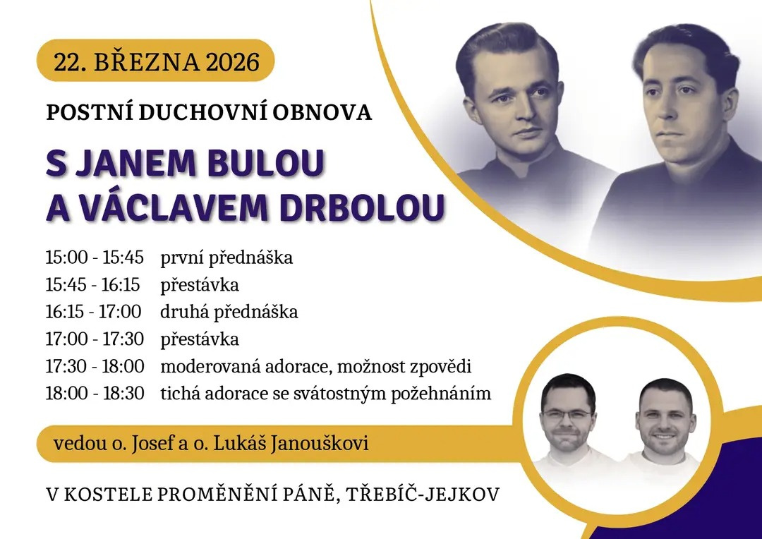 Postní duchovní obnova s Janem Bulou a Václavem Drbolou