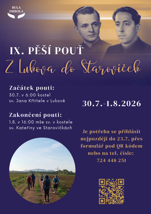 Poutníci symbolicky propojí Lukov a Starovičky, na pěší pouti poděkují za blahořečení
